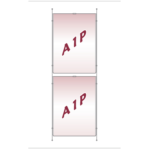 Poster display kit for walls - 2x A1 portrait